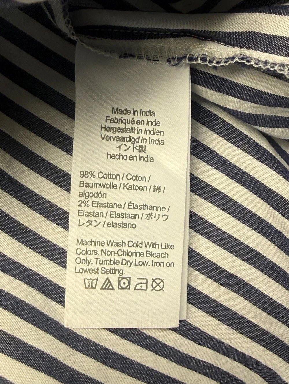 J.Crew Striped Button-Up Shirt Women XS Navy White